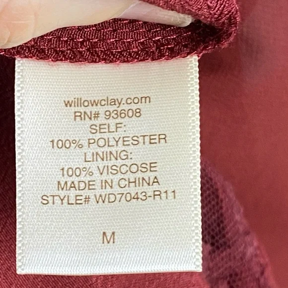 Women's Willow and Clay Chiffon Midi Shift Slip Dress Sz: Medium - Picture 10 of 12